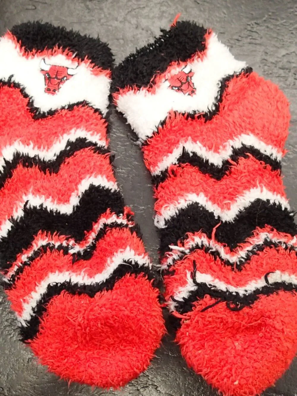 Bulls Fuzzy Socks